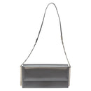 Salvatore Ferragamo Shoulder Bag Patent leather Silver tone Auth 128102-13