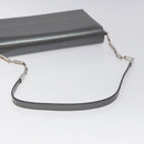 Salvatore Ferragamo Shoulder Bag Patent leather Silver tone Auth 128102-7