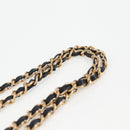 CHANEL Chain Pouch Shoulder Bag Lamb Skin Black Gold CC Auth 128104SM-15