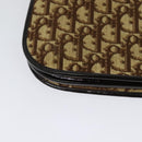 Christian Dior Trotter Canvas Shoulder Bag Brown Gold Auth 128106-16