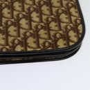 Christian Dior Trotter Canvas Shoulder Bag Brown Gold Auth 128106-17