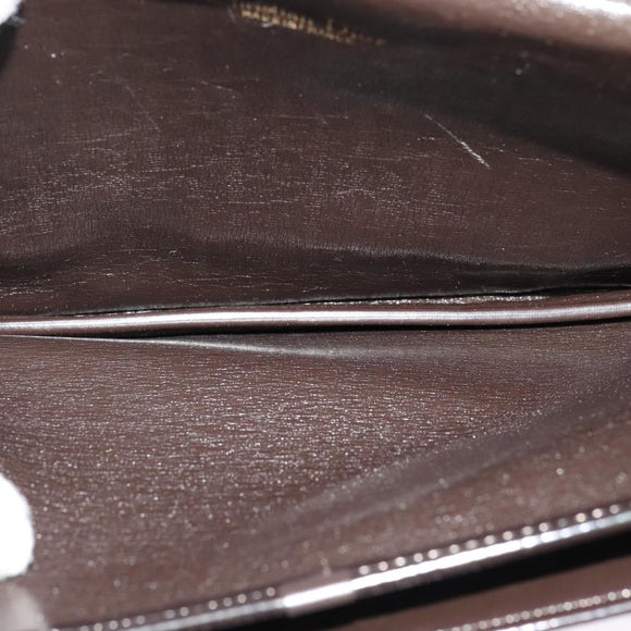 Christian Dior Trotter Canvas Shoulder Bag Brown Gold Auth 128106