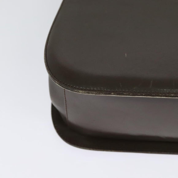 Salvatore Ferragamo Gancini Shoulder Bag Leather Brown Gold Auth 128109