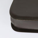 Salvatore Ferragamo Gancini Shoulder Bag Leather Brown Gold Auth 128109-15
