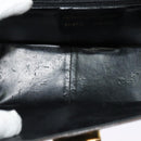 Salvatore Ferragamo Gancini Shoulder Bag Leather Brown Gold Auth 128109-11