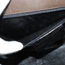Salvatore Ferragamo Gancini Shoulder Bag Leather Brown Gold Auth 128109-20