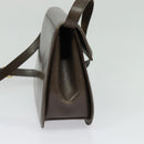 Salvatore Ferragamo Gancini Shoulder Bag Leather Brown Gold Auth 128109-3
