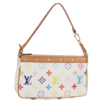 LOUIS VUITTON Multicolor Pochette Accessoires Pouch White M92649 Auth 128115SV