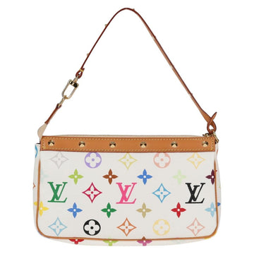 LOUIS VUITTON Multicolor Pochette Accessoires Pouch White M92649 Auth 128115SV - 0