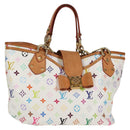 LOUIS VUITTON Monogram Multicolor Annie GM Tote Bag White M40303 LV Auth 128117V-1
