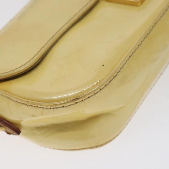 LOUIS VUITTON Monogram Vernis Malibu Street Bag Perle M91507 LV Auth 128122