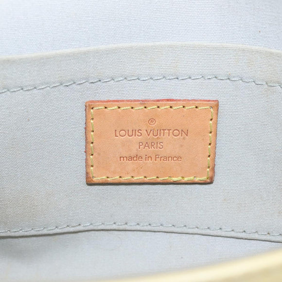 LOUIS VUITTON Monogram Vernis Malibu Street Bag Perle M91507 LV Auth 128122