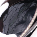 BURBERRY Nova Check Hand Bag Canvas Beige Silver Auth 128124-11