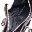 BURBERRY Nova Check Hand Bag Canvas Beige Silver Auth 128124-19