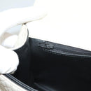 BALLY Chain Quilted Shoulder Bag Leather White Gold Auth 128125-22