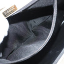 BALLY Chain Quilted Shoulder Bag Leather White Gold Auth 128125-23