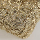 CHANEL Matelasse 23 Double Flap Chain Bag Cotton Leather Gold CC Auth 128126SV-16