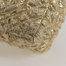 CHANEL Matelasse 23 Double Flap Chain Bag Cotton Leather Gold CC Auth 128126SV-18