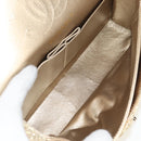 CHANEL Matelasse 23 Double Flap Chain Bag Cotton Leather Gold CC Auth 128126SV-9