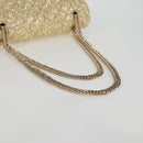 CHANEL Matelasse 23 Double Flap Chain Bag Cotton Leather Gold CC Auth 128126SV-8