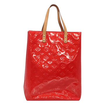 LOUIS VUITTON Monogram Vernis Reade MM Hand Bag Red Rouge M91086 LV Auth 128134 - 0