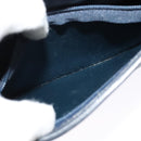 Christian Dior Honeycomb Canvas Shoulder Bag PVC Navy gold Auth 128136-12