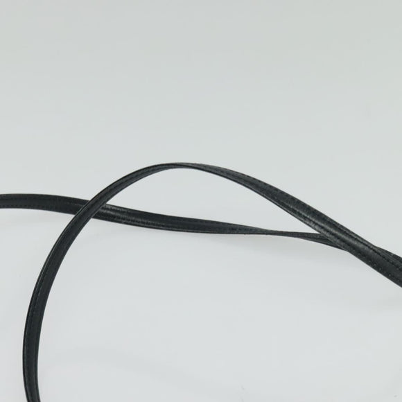 Christian Dior Honeycomb Canvas Shoulder Bag PVC Navy gold Auth 128136