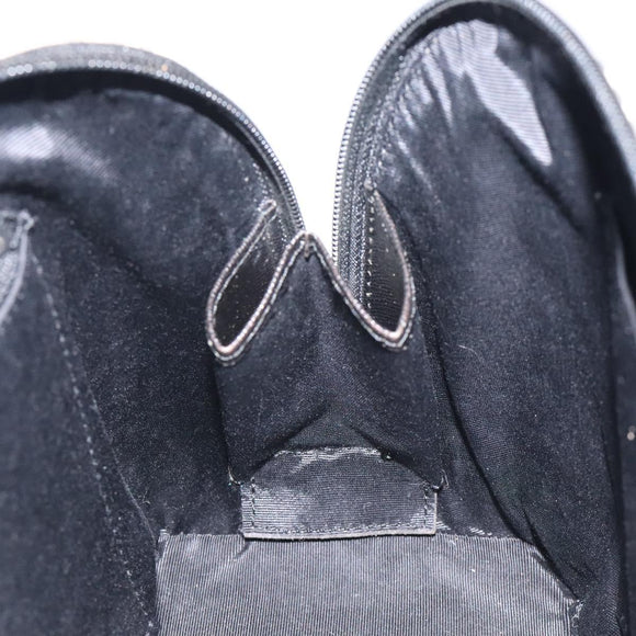 BURBERRY Nova Check Hand Bag Canvas Leather Beige Silver Auth 128137