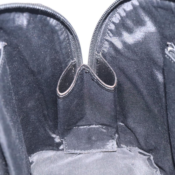 BURBERRY Nova Check Hand Bag Canvas Leather Beige Silver Auth 128137