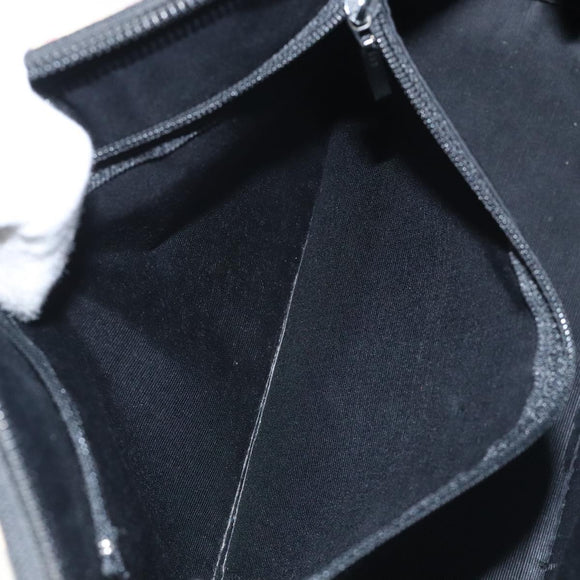 BURBERRY Nova Check Hand Bag Canvas Leather Beige Silver Auth 128137