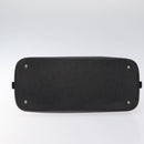 BURBERRY Nova Check Hand Bag Canvas Leather Beige Silver Auth 128137-9