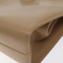 Salvatore Ferragamo Chain Gancini Shoulder Bag Leather Beige Gold Auth 128139-9