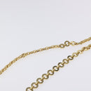 Salvatore Ferragamo Chain Gancini Shoulder Bag Leather Beige Gold Auth 128139-8