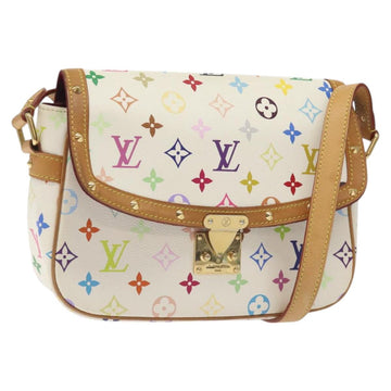 LOUIS VUITTON Monogram Multicolor Sologne Shoulder Bag White M92661 Auth 128142