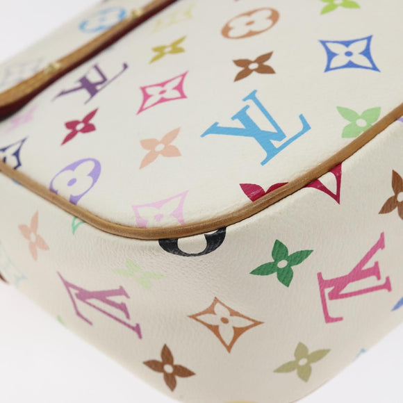 LOUIS VUITTON Monogram Multicolor Sologne Shoulder Bag White M92661 Auth 128142
