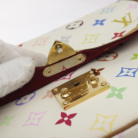 LOUIS VUITTON Monogram Multicolor Sologne Shoulder Bag White M92661 Auth 128142