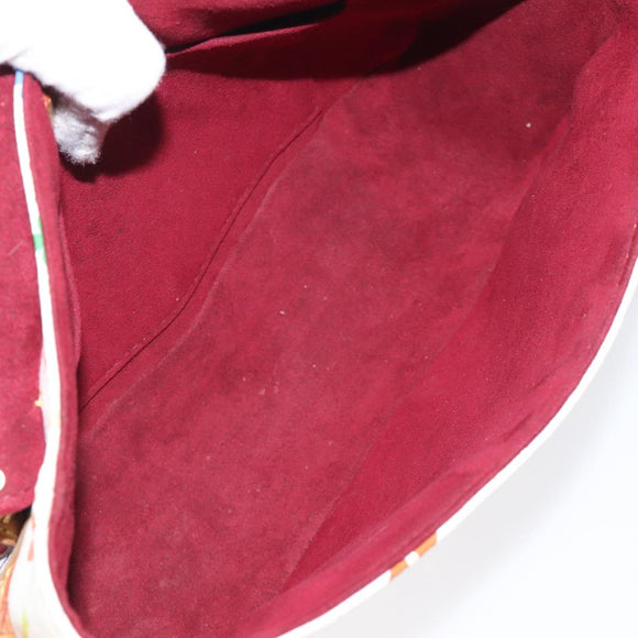 LOUIS VUITTON Monogram Multicolor Sologne Shoulder Bag White M92661 Auth 128142