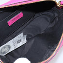 VERSACE Chain Shoulder Bag Leather Pink Gold Auth 128162V-11