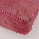 BALENCIAGA City Hand Bag Leather 2way Pink Silver 240578 Auth 128166-16