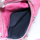 BALENCIAGA City Hand Bag Leather 2way Pink Silver 240578 Auth 128166-23