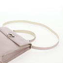 Salvatore Ferragamo Gancini Hand Bag Leather 2way Pink Silver Auth 128169V-15