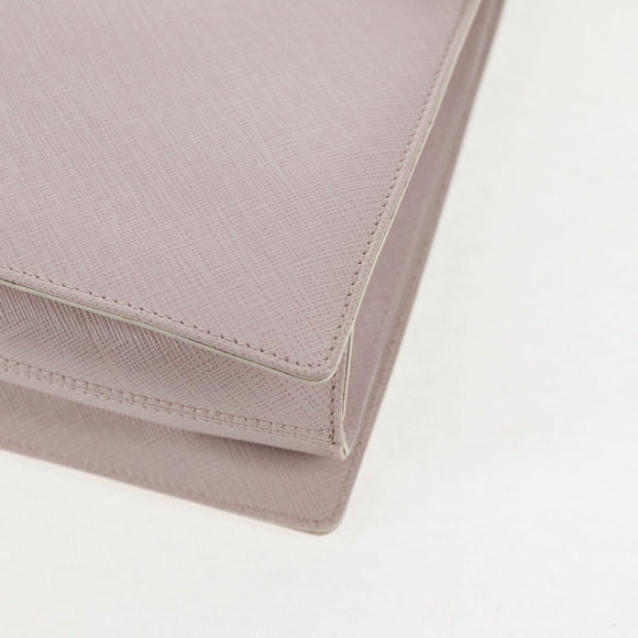 Salvatore Ferragamo Gancini Hand Bag Leather 2way Pink Silver Auth 128169V