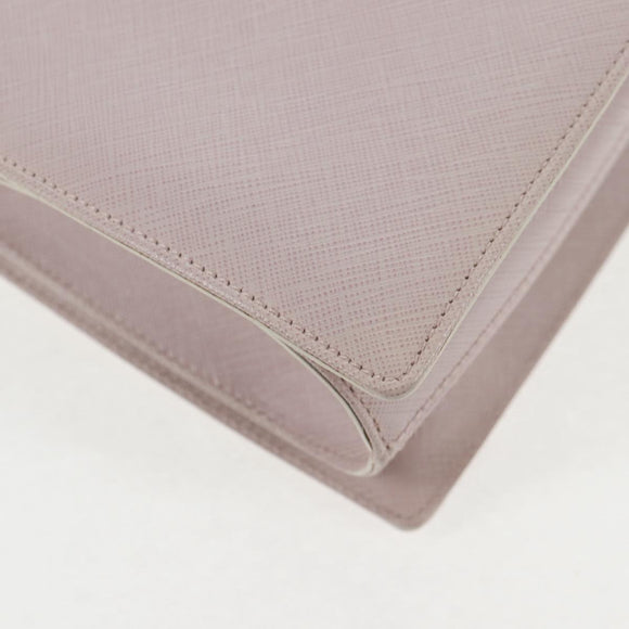 Salvatore Ferragamo Gancini Hand Bag Leather 2way Pink Silver Auth 128169V