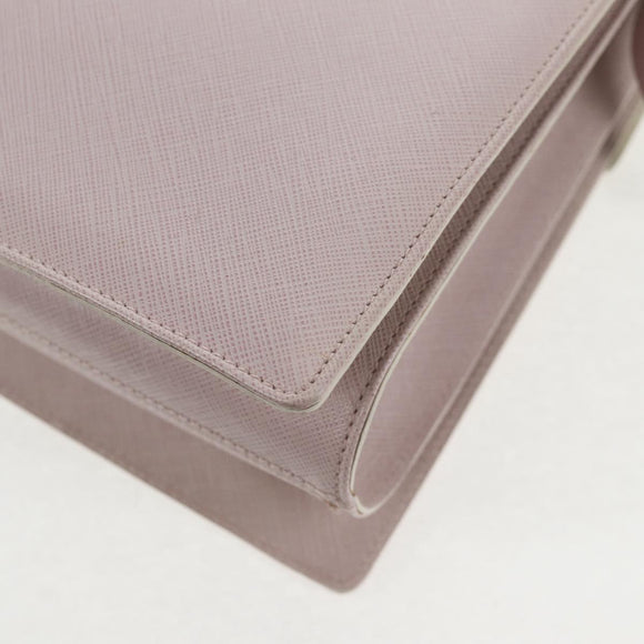 Salvatore Ferragamo Gancini Hand Bag Leather 2way Pink Silver Auth 128169V