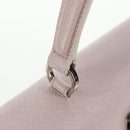 Salvatore Ferragamo Gancini Hand Bag Leather 2way Pink Silver Auth 128169V-20