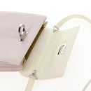 Salvatore Ferragamo Gancini Hand Bag Leather 2way Pink Silver Auth 128169V-22
