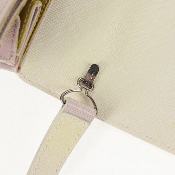 Salvatore Ferragamo Gancini Hand Bag Leather 2way Pink Silver Auth 128169V