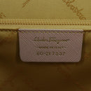 Salvatore Ferragamo Gancini Hand Bag Leather 2way Pink Silver Auth 128169V-12