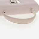 Salvatore Ferragamo Gancini Hand Bag Leather 2way Pink Silver Auth 128169V-7