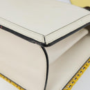 LOEWE Barcelona Shoulder Bag Leather Yellow Silver Auth 128170V-16